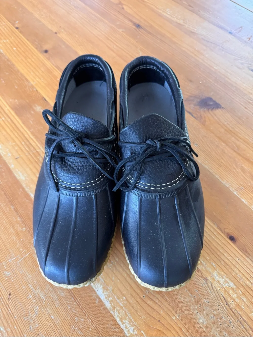 L.L. Bean Men's Black Rubber Moc Rain & Snow Duck Boots